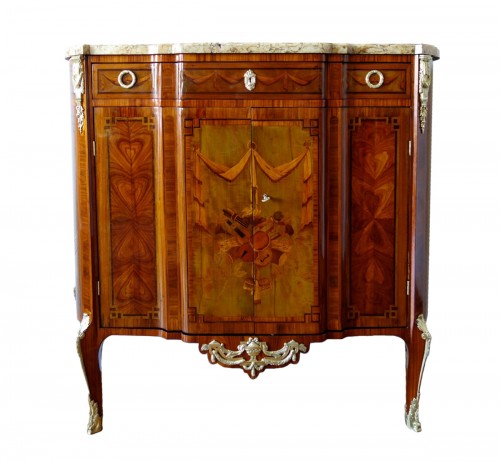 Transition marquetry Buffet attributed to Charles Topino