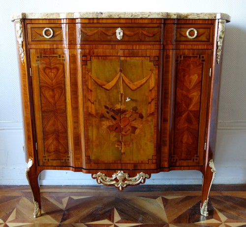 Transition marquetry Buffet attributed to Charles Topino - Furniture Style Transition