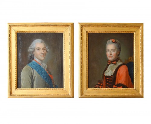 Le Dauphin et la Dauphine de France - Paire de portraits circa 1770