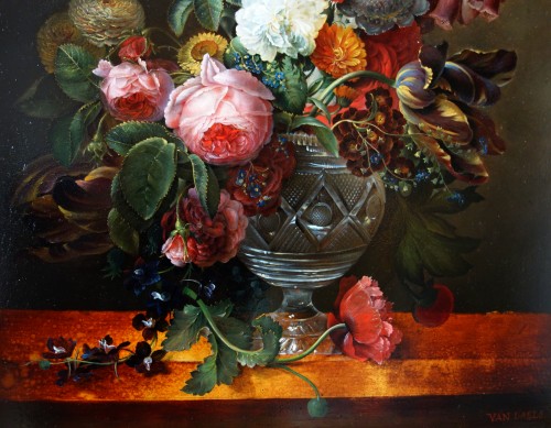 XIXe siècle - Bouquet de fleurs - École française du début 19e siècle, suiveur de Van Daels 