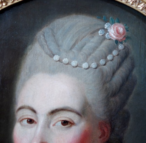XVIIIe siècle - Portrait de la comtesse du Barry - Ecole française du 18e siècle