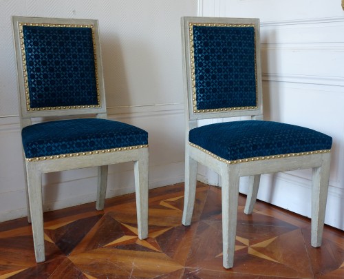 Jacob Frères, Tuileries Palace: Pair Of Consulate Period Chairs - Seating Style Empire