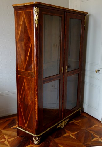 XVIIIe siècle - Vitrine Bibliothèque d'époque Louis XV - estampille François Garnier