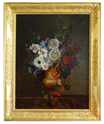 Ecole française du début 19e siècle, suiveur de van Spaendonck - Bouquet de fleurs
