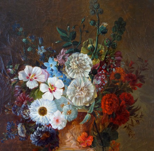 Ecole française du début 19e siècle, suiveur de van Spaendonck - Bouquet de fleurs - Empire