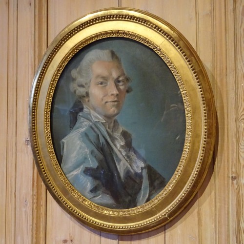 XVIIIe siècle - Soldini Luigi Domenico (1715 - 1772) - Pastel, portait d'homme daté 1765