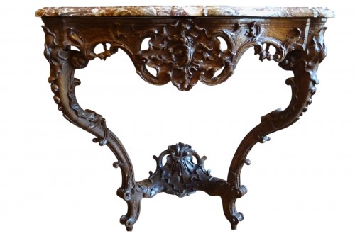Regence period carved oak console table