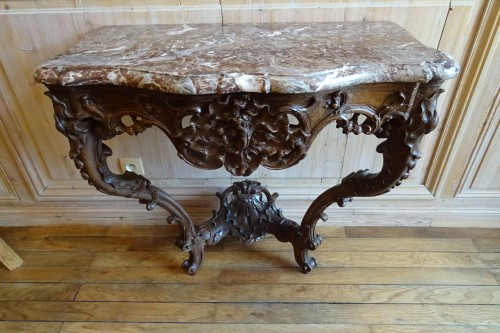 18th century - Regence period carved oak console table