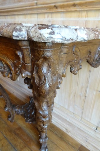 Antiquités - Regence period carved oak console table