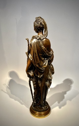 Diana the Huntress - Albert Carrier-Belleuse  (1824-1887) - Sculpture Style Napoléon III
