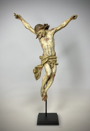 XVIIe siècle - Corpus Christi baroque en bois polychrome