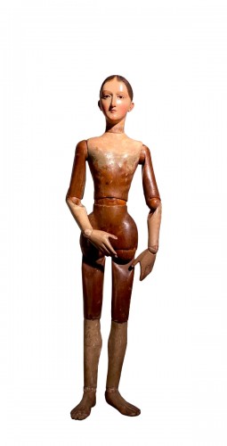 Neapolitan articulated wooden polychromed Mannequin or Lay Figure 