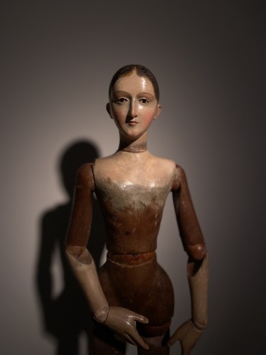 Neapolitan articulated wooden polychromed Mannequin or Lay Figure  - 