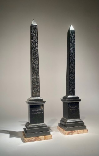 Pair of Grand Tour Obelisks - Decorative Objects Style Louis-Philippe