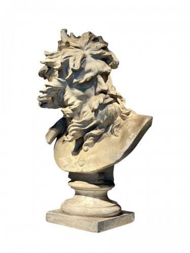 Bust of Neptune in gesso after Bernini