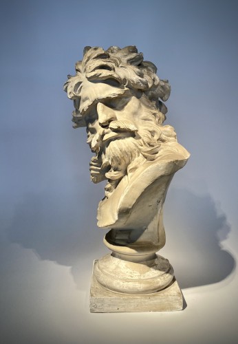 Bust of Neptune in gesso after Bernini - 