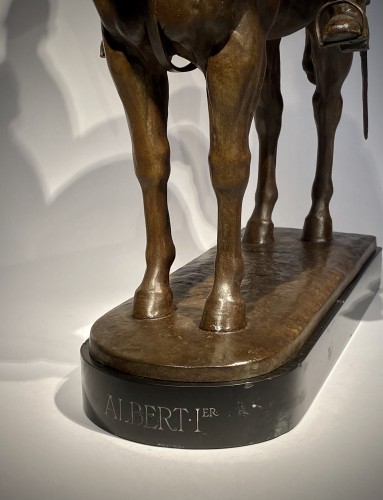 20th century - Bronze Sculpture representing Albert the first King of Belgium