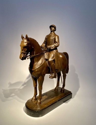 Bronze Sculpture representing Albert the first King of Belgium - Art Déco