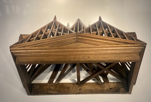 Rooftop construction model of a Temple - 