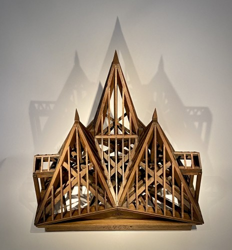 19th century - Rooftop construction model of a Temple