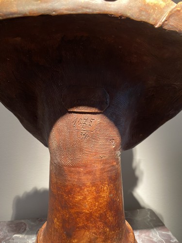 Céramiques, Porcelaines  - Terre cuite de Bachus signée Goldscheider