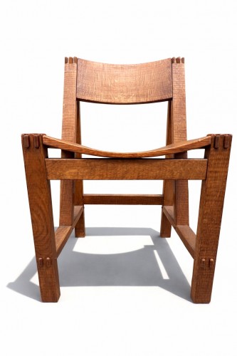 Années 50-60 - Bureau en chêne de la fin des années 70 de Giuseppe Rivadossi avec deux chaises