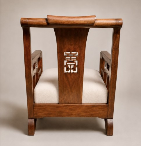 XXe siècle - Paire de fauteuils Chinoiserie d'époque Art Déco