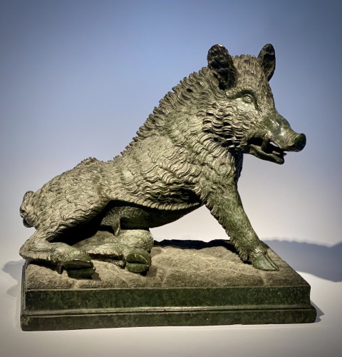 Il Porcellino , Grand Tour Wild Boar of Florence - Sculpture Style Napoléon III