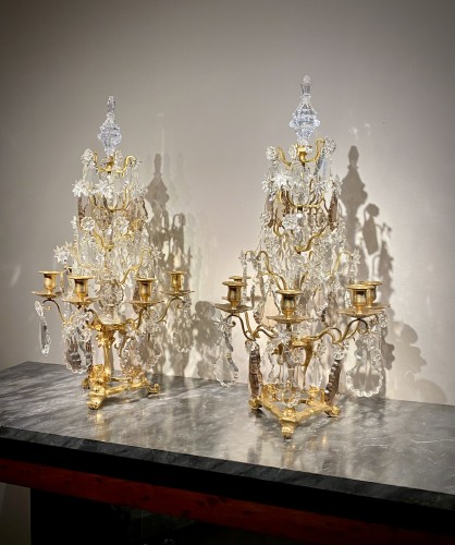 Paire de girandoles exceptionnelles de style Louis XV du XIXe siècle - Herwig Simons Fine Arts