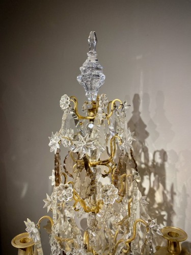 XIXe siècle - Paire de girandoles exceptionnelles de style Louis XV du XIXe siècle