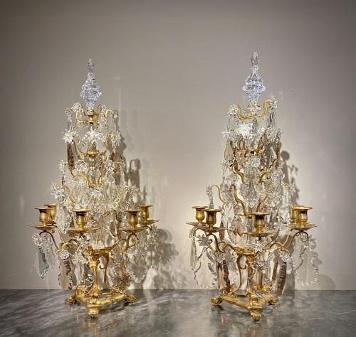 Paire de girandoles exceptionnelles de style Louis XV du XIXe siècle - Louis-Philippe