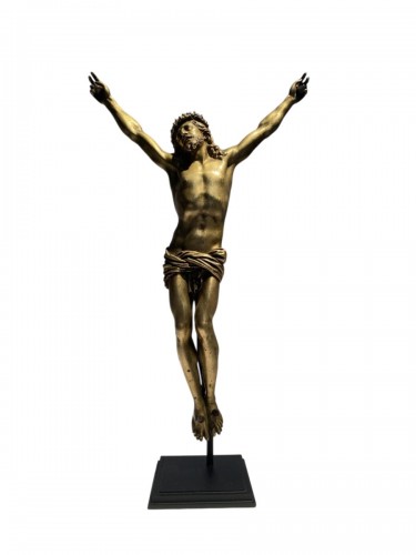 18th century Gilt Bronze Christ with Crown of Thorns
