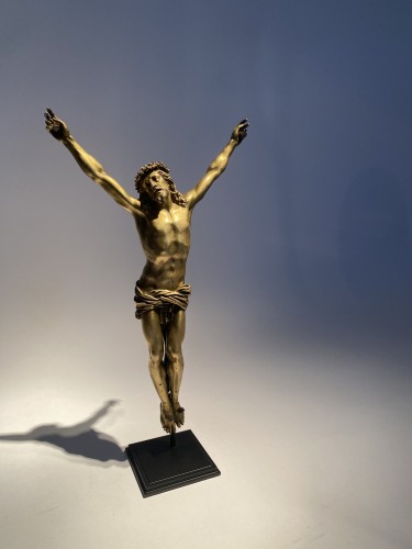 18th century Gilt Bronze Christ with Crown of Thorns - Religious Antiques Style Louis XV