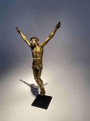 Religious Antiques  - 18th century Gilt Bronze Christ with Crown of Thorns