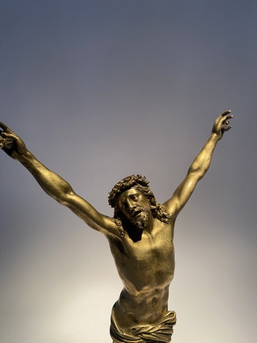 18th century - 18th century Gilt Bronze Christ with Crown of Thorns