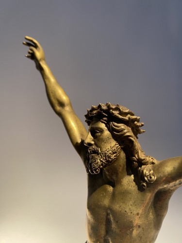 18th century Gilt Bronze Christ with Crown of Thorns - Louis XV