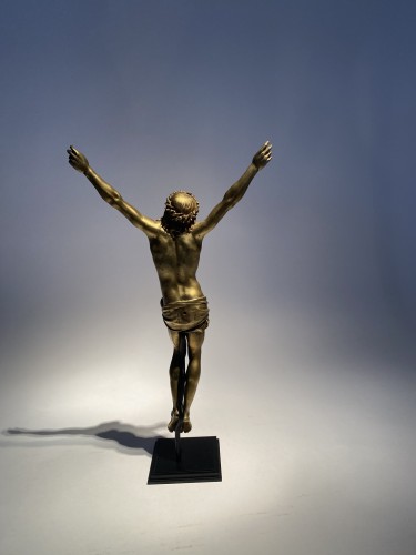 Louis XV - 18th century Gilt Bronze Christ with Crown of Thorns