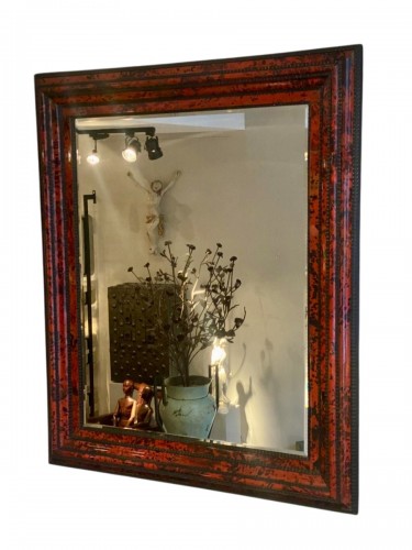 Grand miroir en écaille de tortue, fin XIXe siècle