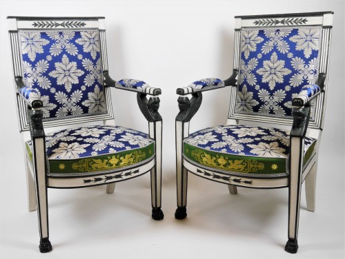 Pair of Empire armchairs - Seating Style Empire