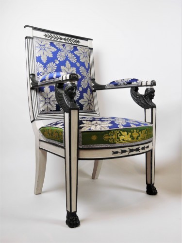 XIXe siècle - Paire de fauteuils Empire