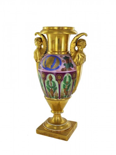 Vase Empire en porcelaine de Paris