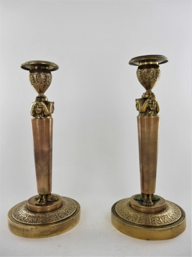 Pair of Empire candlesticks - Lighting Style Empire