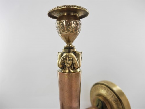 Lighting  - Pair of Empire candlesticks