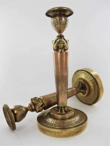 Pair of Empire candlesticks - 