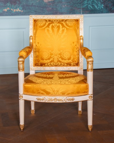 Empire stained and gilded beech salon furniture stamped P. Marcion - Empire