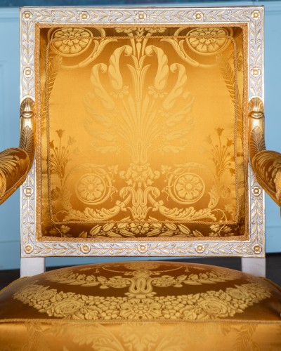 Empire - Empire stained and gilded beech salon furniture stamped P. Marcion