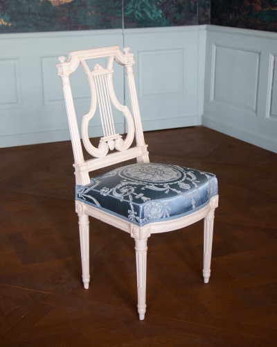 Suite of four Louis XVI dining chairs - Seating Style Louis XVI