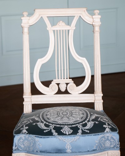 Louis XVI - Suite of four Louis XVI dining chairs