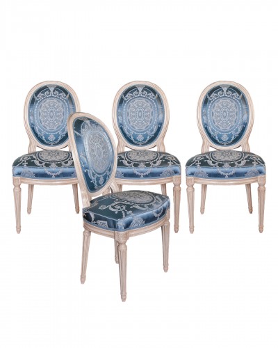 Suite de quatre chaises Louis XVI par Boulard