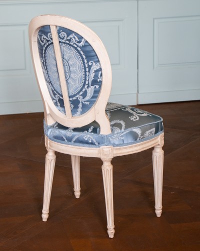 Antiquités - Suite of 4 Louis XVI chairs by Boulard